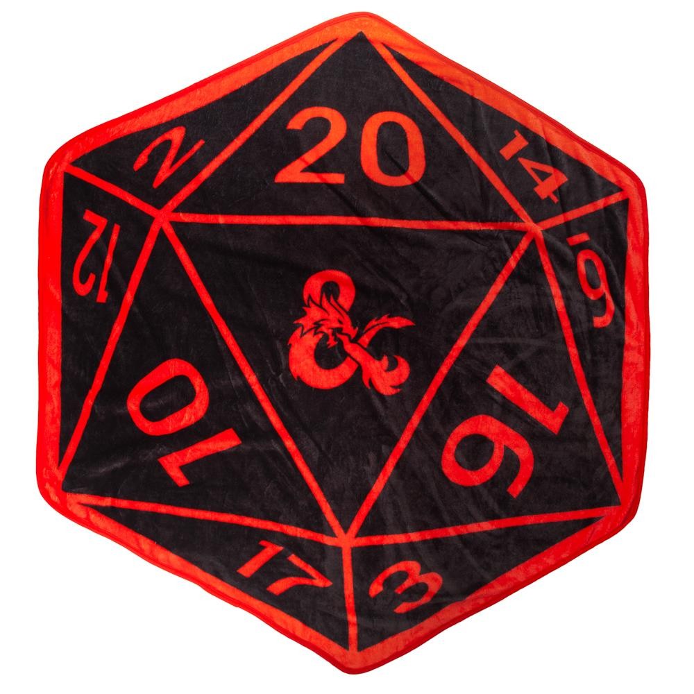 Dungeons and Dragons D20 Fleece Throw Blanket NEW